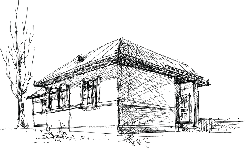 Vector de dibujo de casa 1