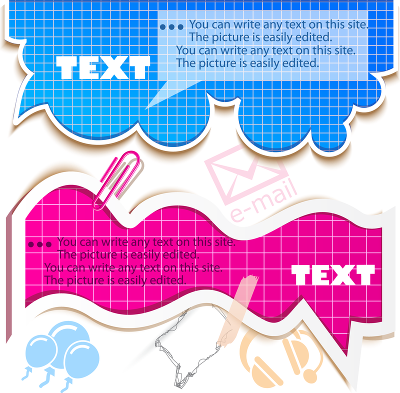 Diseño de burbujas de texto elegante