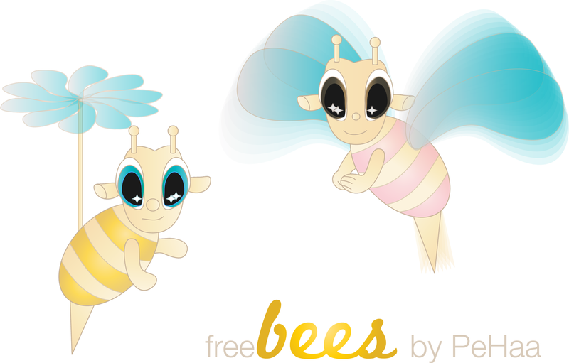 Personajes libres del vector de las abejas O