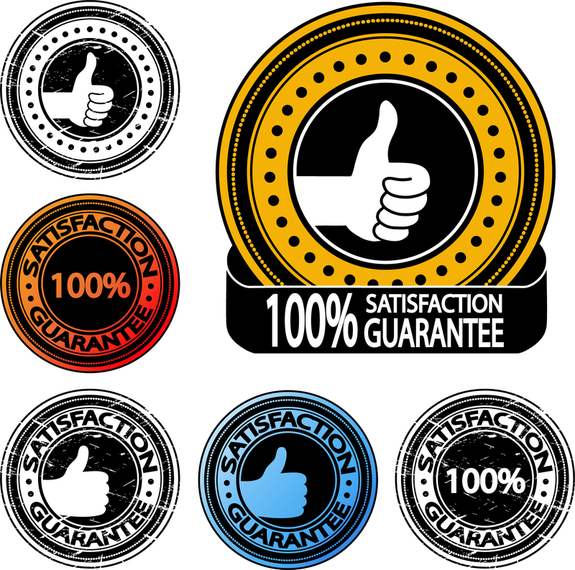 Set of 6 satisfaction lables Set of 6 satisfaction lables
