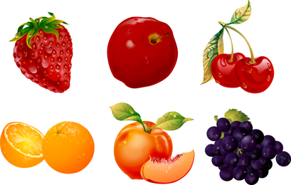 Vector de frutas ultrafinas