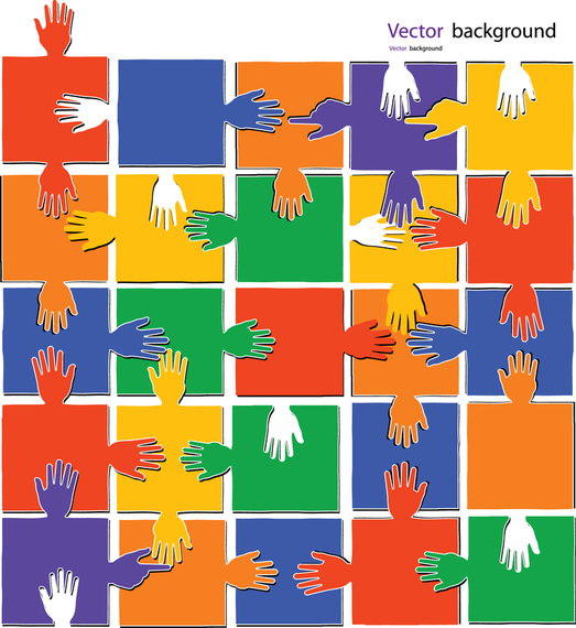 Puzzles Gesture Template 02 Vector Puzzles Gesture Template 02 Vector