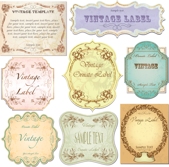 European Nostalgia Label Vector 2 - Vector download