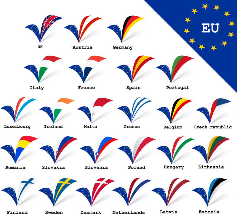 Vetor de sinais e símbolos da UE 02