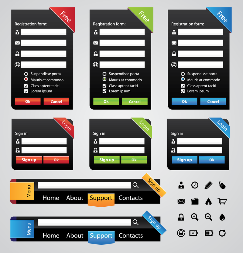 Useful Page Elements 02 Vector Vector Download Useful Page Elements 02 Vector Vector Download