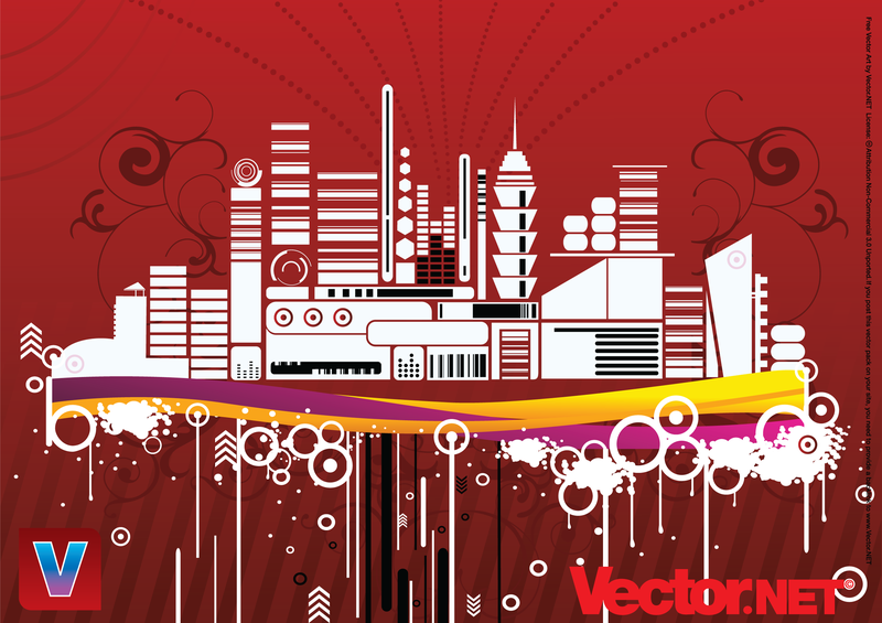 Städtische Stadt-Vektor-Illustration