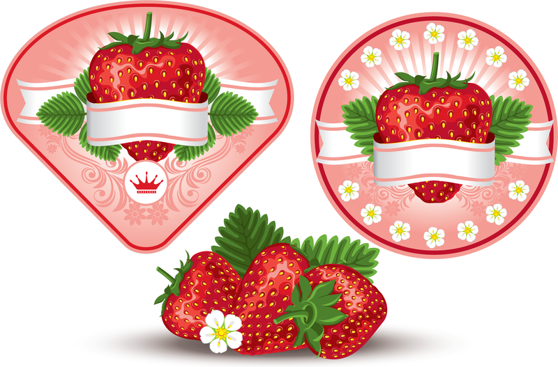 Erdbeer-Themen-Vektor
