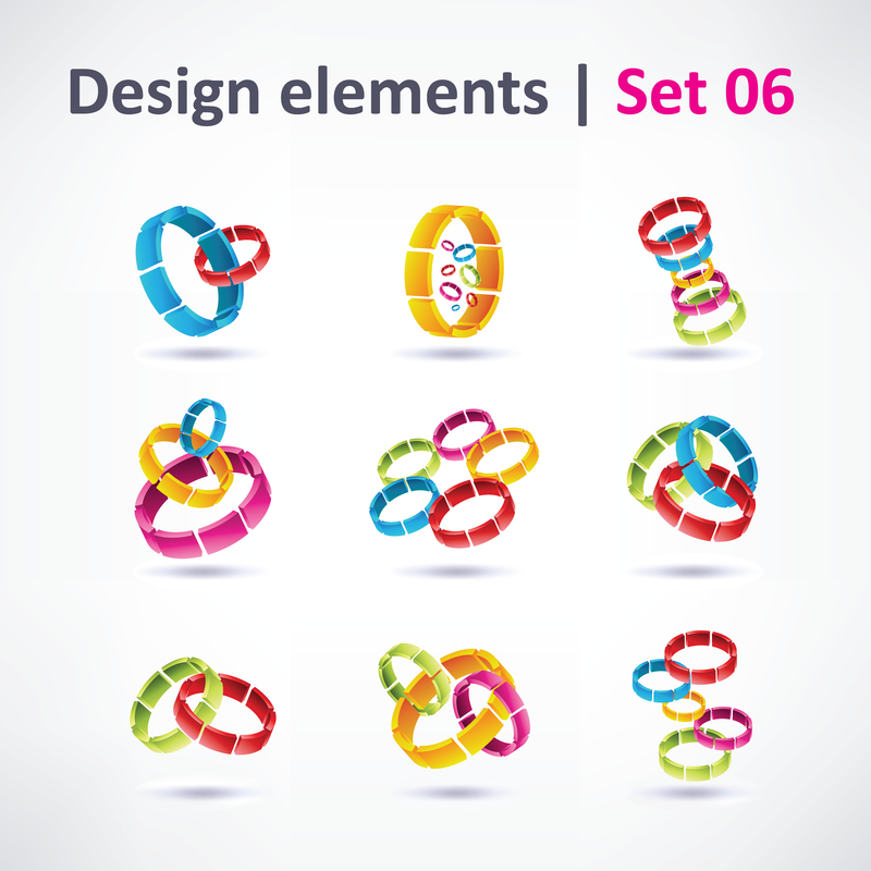 Exquisite Threedimensional Color Logo 01 Vector Vector Download Exquisite Threedimensional Color Logo 01 Vector Vector Download