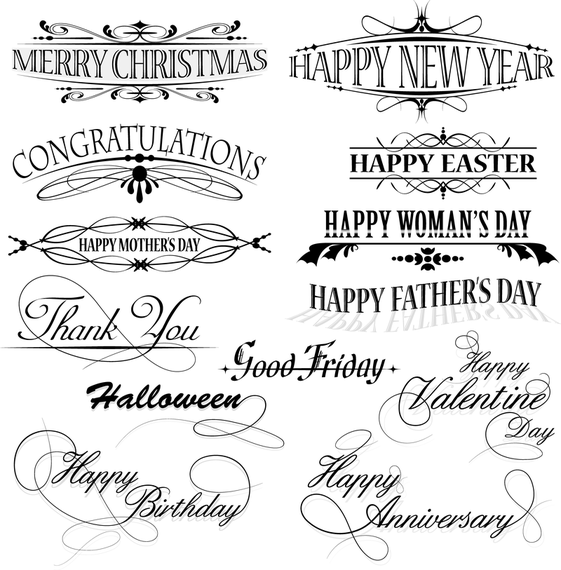 Vector Art Decorative Word Vector download