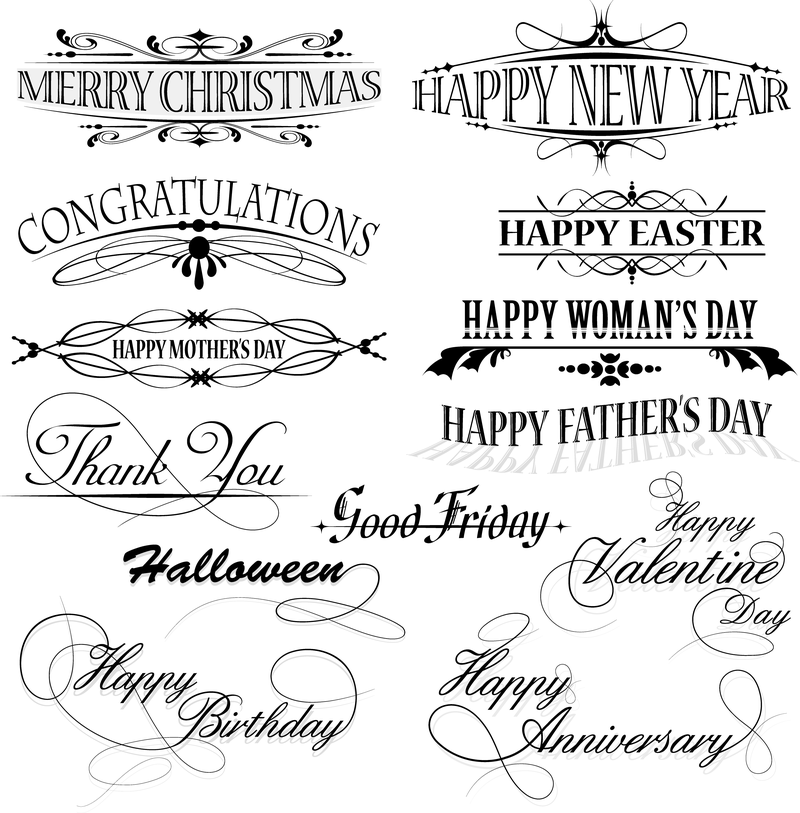 Vector Art Decorative Word Vector download