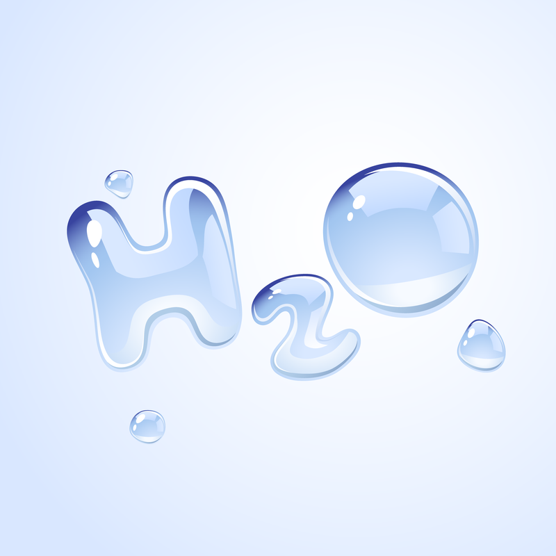 H2o Forma De Vetor De Gotas De Água
