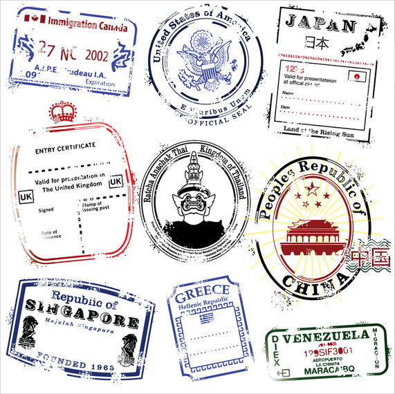 Postmarks Vector In Several Countries Postmarks Vector In Several Countries
