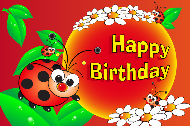 Cute Birthday Greeting Map Vector Cute Birthday Greeting Map Vector