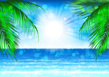 Vector hermoso paisaje costero