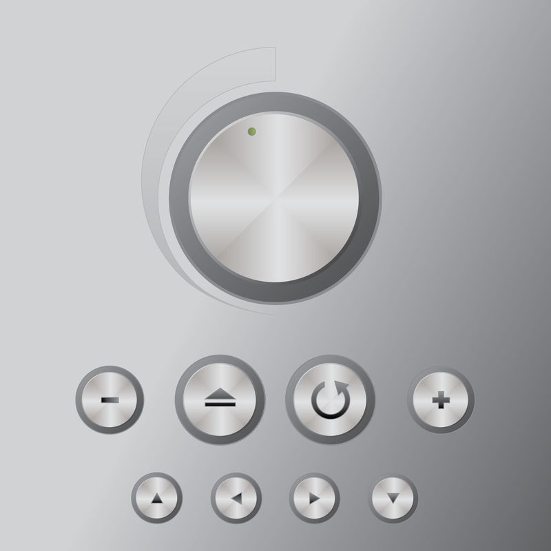 Silver Volume Knob 02 Vector