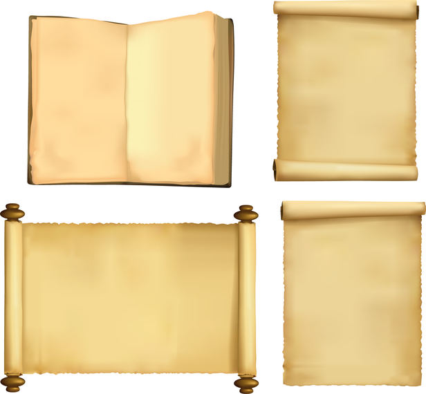 Classic Nostalgic Version Of The Paper Scrolls Vector Classic Nostalgic Version Of The Paper Scrolls Vector