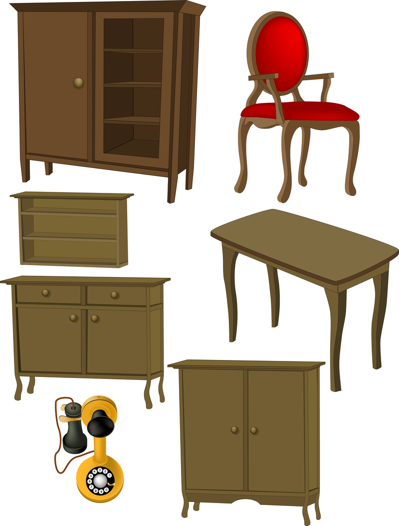 Eine Vielzahl von Möbeln Möbel Clip Art