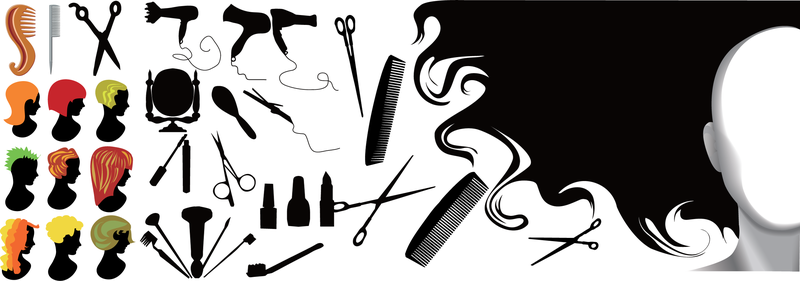 Hairdressing Series Element Vector Material Hairdressing Series Element Vector Material