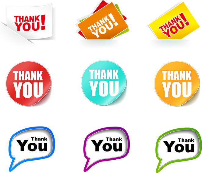 Thank You Stickers Vector Collection Thank You Stickers Vector Collection