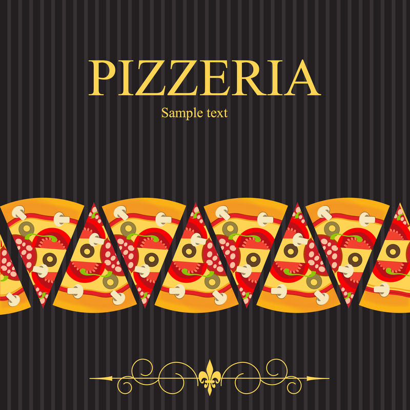 Pizza Illustrator 04 Vektor 2
