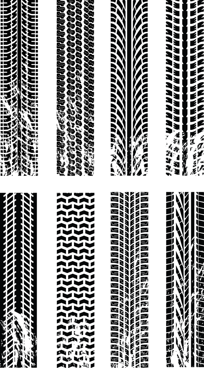 Cicatriz de desgaste de neumáticos 01 Vector 3