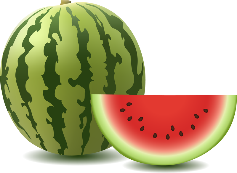 Wassermelonen-ClipArt in leuchtenden Farben