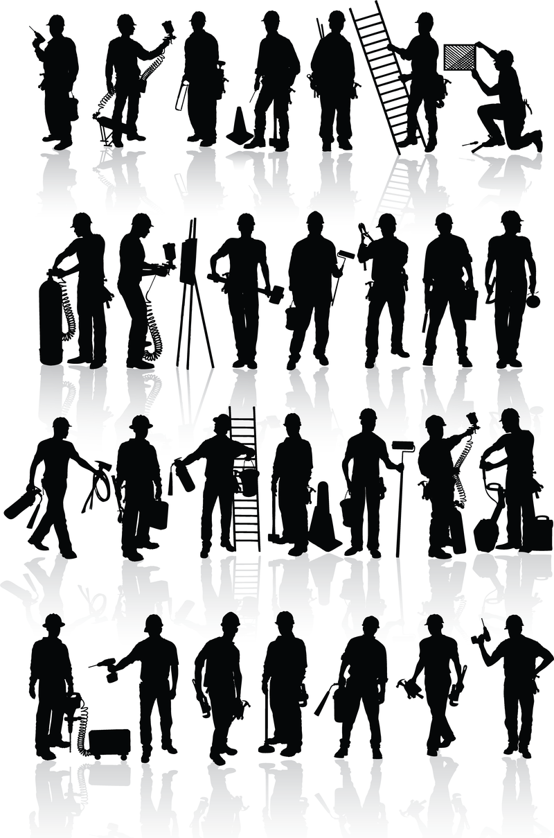 Trabajadores en el trabajo Vector 3