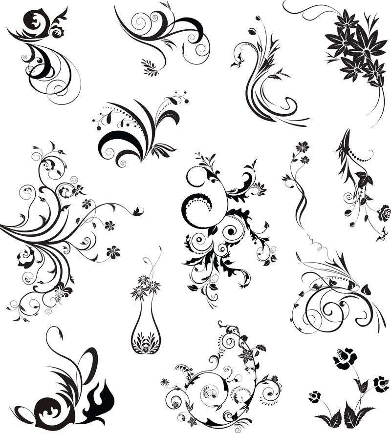 Vector elementos de diseño ornamental 3
