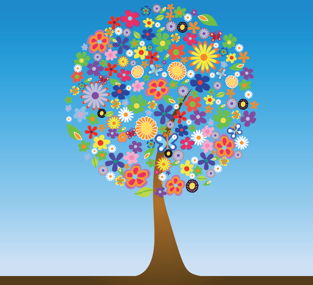 Vector Flower Tree Graphic for free Download Vector Flower Tree Graphic for free Download