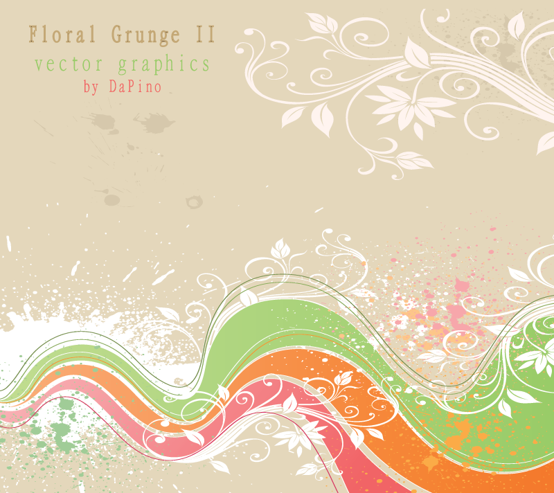 Floral Grunge II Vector Graphics