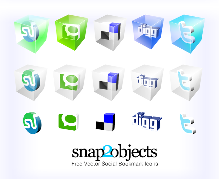 Free Social Bookmark Vector icons Free Social Bookmark Vector icons