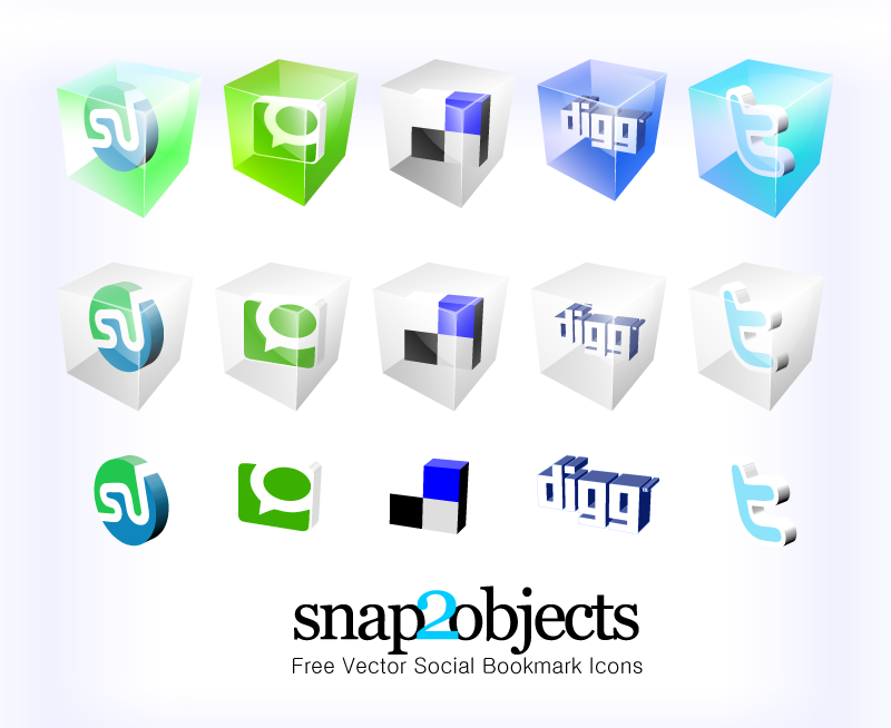 Kostenlose Social Bookmark Vector Icons