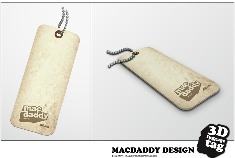 3D Luggage tag in vector - Download