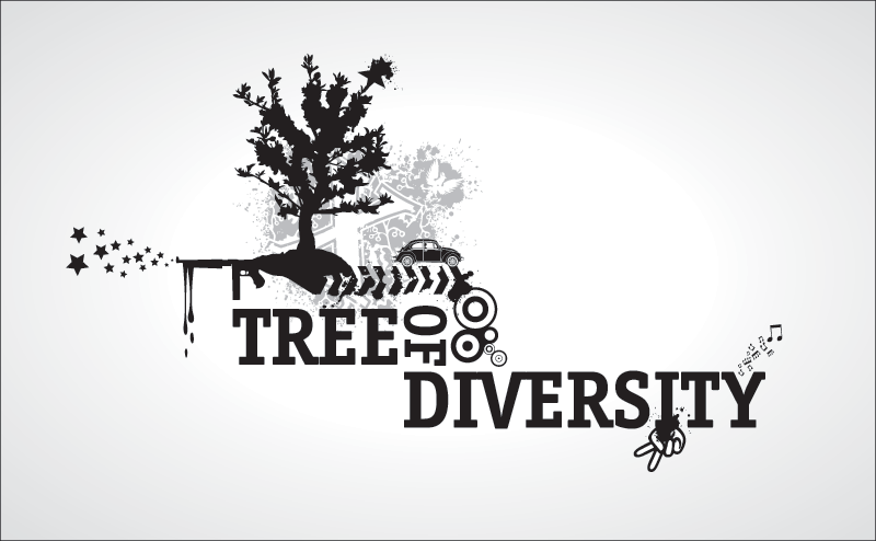 Vector libre "Árbol de la diversidad"