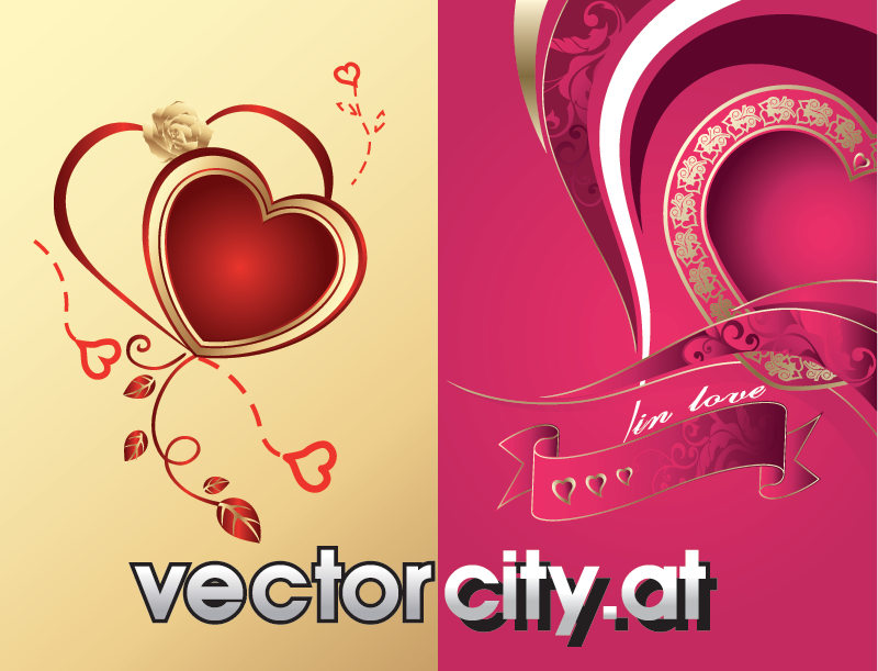 Free Vector Hearts from Vectorcity.at