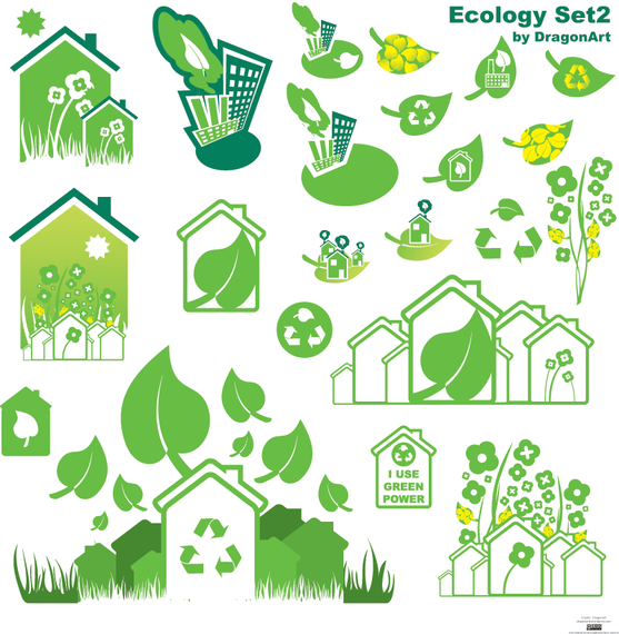Set of 22 ecological elements Set of 22 ecological elements