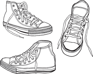 Illustrierte Turnschuhe