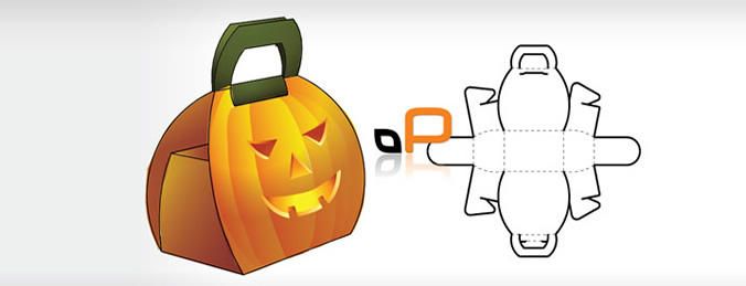 Vector template Pumpkin box - Vector download