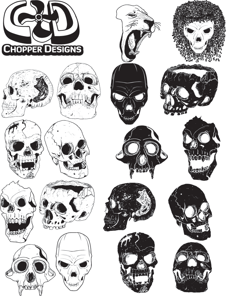 Vector Skull Set - página de download