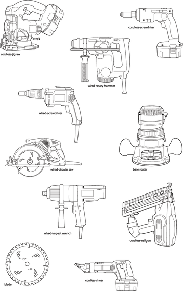 Vector Power Tool 10 Pack - Vector download