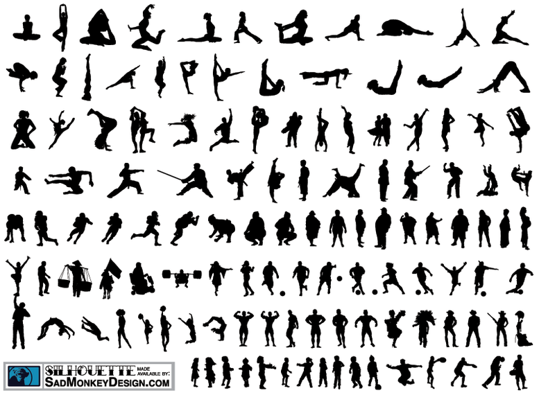 120 Free Vector Silhouettes - Vector download