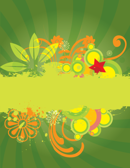 Green abstract background with brushes Green abstract background with brushes