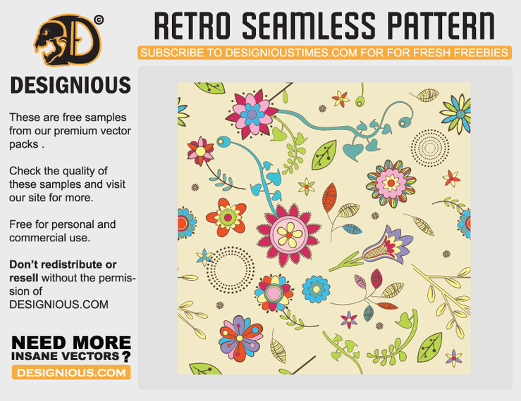 Free retro seamless pattern Free retro seamless pattern