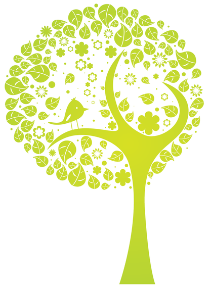 Abstract tree with bird Abstract tree with bird