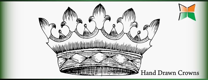Desenho de coroa desenhada à mão