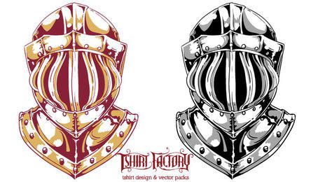 Conjunto de diseño de casco de caballero