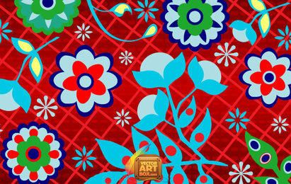 Papel pintado floral ruso