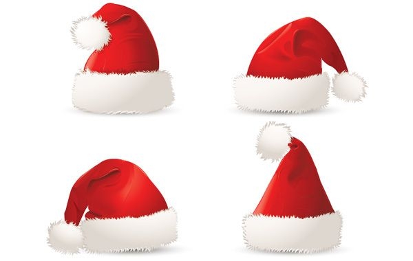 Chapéus de Papai Noel vermelho