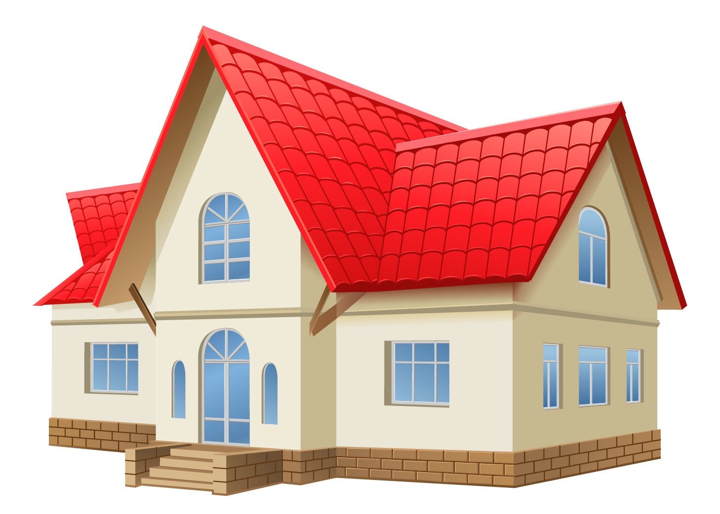 Download 3D Realistic 2 Stored House - Vector download