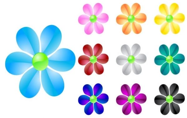Flores de vidro
